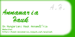 annamaria hauk business card